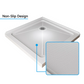 SUNNY SHOWER Acrylic Shower Base for 36 x 36 Shower Enclosure Corner Shower Drain Included, 36" x 36" x 3" Shower Tray Base, White Color - Satin Showers