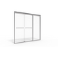 Basco Infinity Semi-Frameless 1/4-inch Glass Sliding with Inline Panel Bath Tub Door - Satin Showers