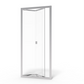 Bascp 1411 Infinity Semi-Frameless 1/4-inch Glass Bi-fold Shower Door - Satin Showers