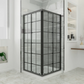 Sunny Sliding Shower Door, Corner Shower Enclosure 36 X 36 X 72 inch, 1/4" Clear Glass Shower Panel, Black Color, Shower Base Included - Satin Showers